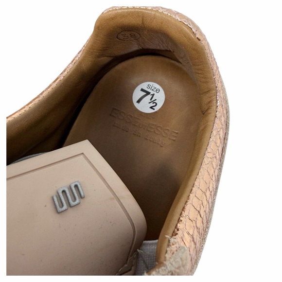 Esseutesse Leather Fringe Sneaker - Sand - Size 7.5 / 38 - Picture 4 of 12